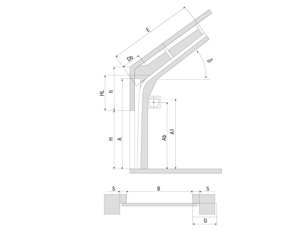 Yuqori burchakli ko'tarish, baraban pastda.